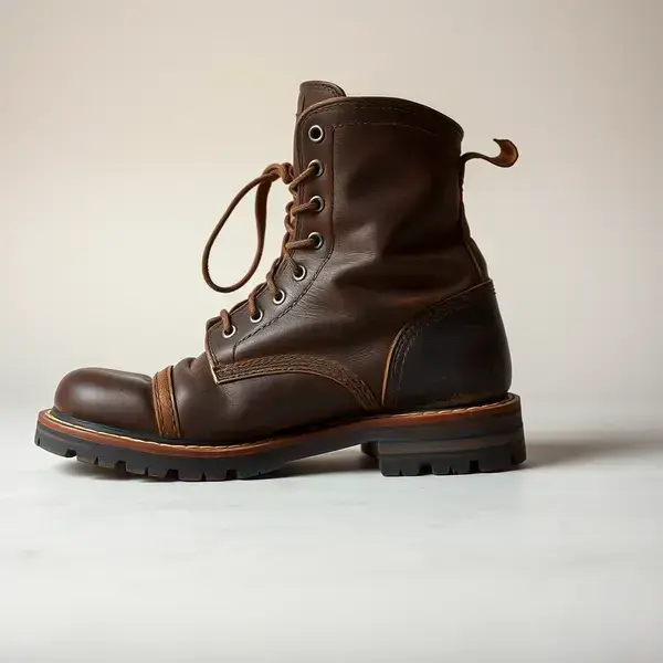 Cleaned leather boots