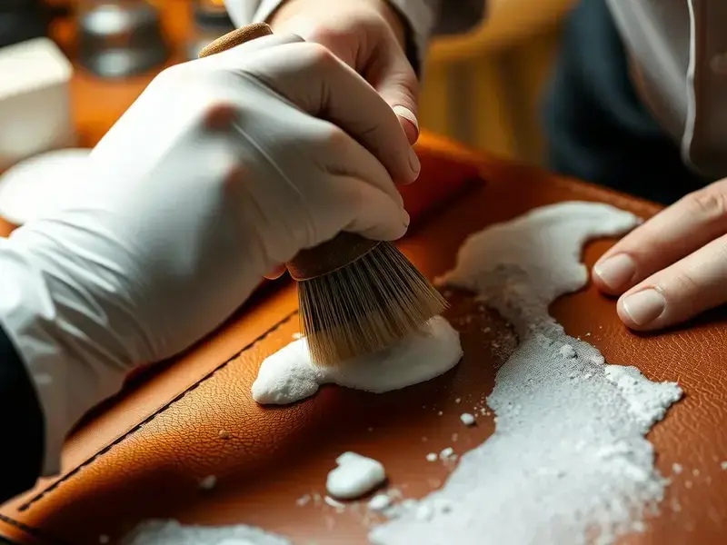 Leather cleaning process